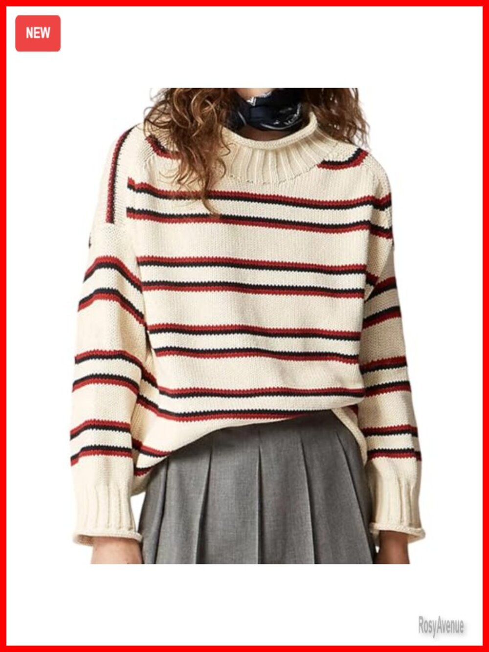 Oversized Roll Neck Sweater Long Sleeve Pullover Casual Fall Tops